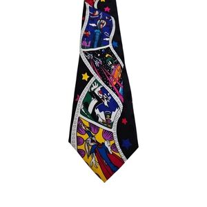 Vintage Warner Bros Looney Tune Mania Tie Necktie Silk Hand Made